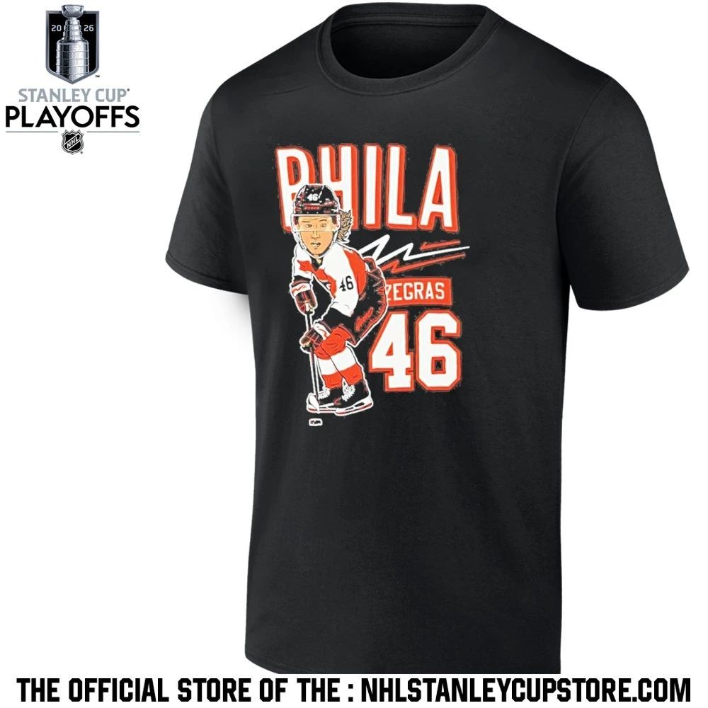 Trevor Zegras Caricature 46 Philadelphia Flyers Nhl Hockey 2026 Shirt Unisex , , , Long Sleeve Tee