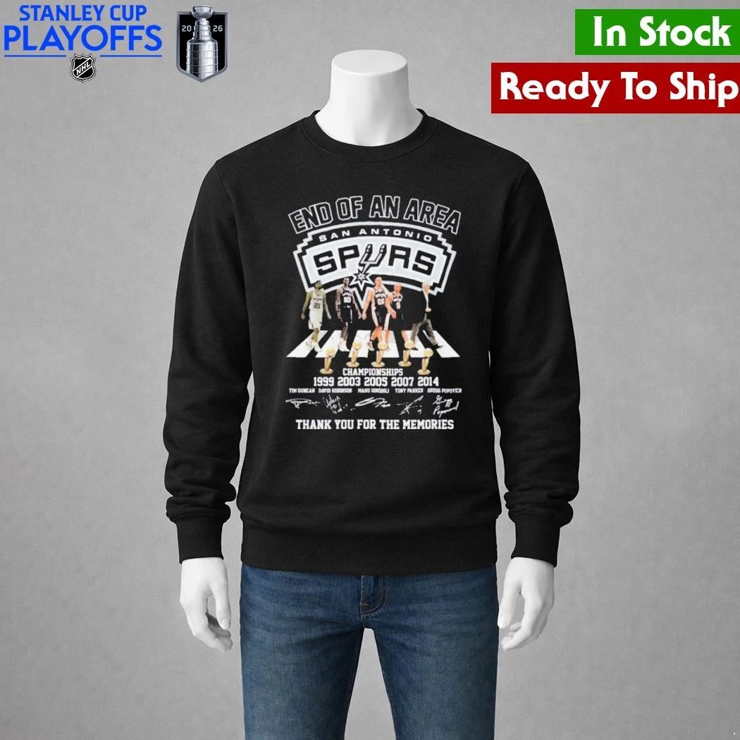 San Antonio Spurs End Of An Era 1999 2014 Championship Legend Signature Shirt Unisex , , , Long Sleeve Tee