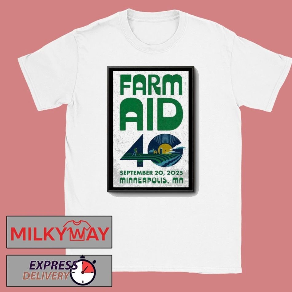 Farm Aid 40 September 20, 2025 Minneapolis, MN Poster shirt Unisex , , , Long Sleeve Tee