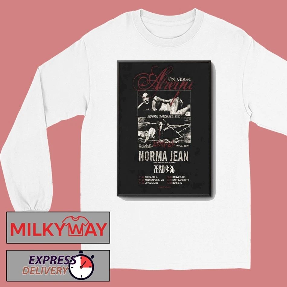 Norma Jean 21 Years Anniversary Shows Poster shirt Unisex , , , Long Sleeve Tee