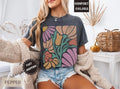 Boho Daisy Flower Comfort Tee Shirt Soft Casual Style Gift Top Unisex , , , Long Sleeve Tee