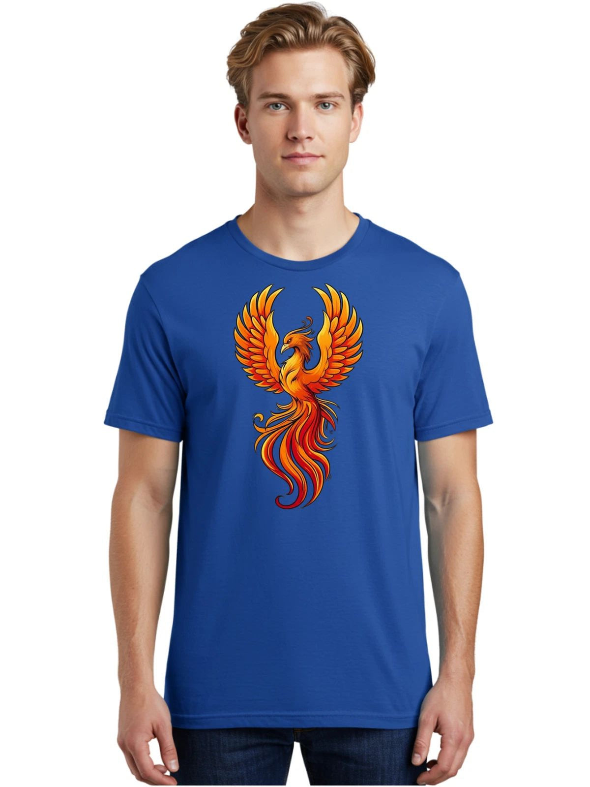 Phoenix-2 Mens Graphic Tee, 100% Cotton, Casual Summer Wear Unisex , , , Long Sleeve Tee