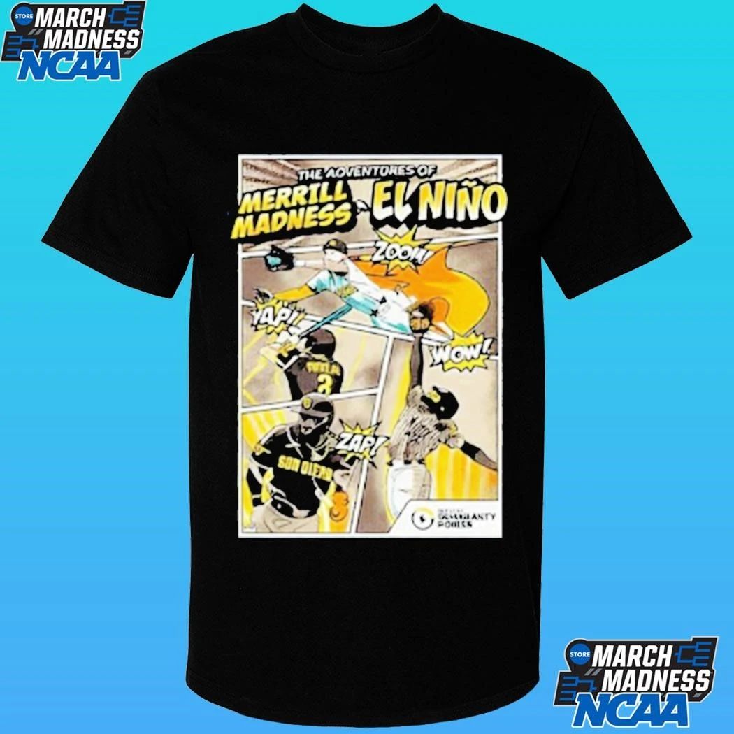 2026 Sd Padres Superhero Merrill Madness El Nino Shirt Unisex , , , Long Sleeve Tee