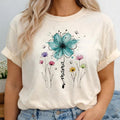 Boho Floral Mama Watercolor Comfort Colors Unisex , , , Long Sleeve Tee