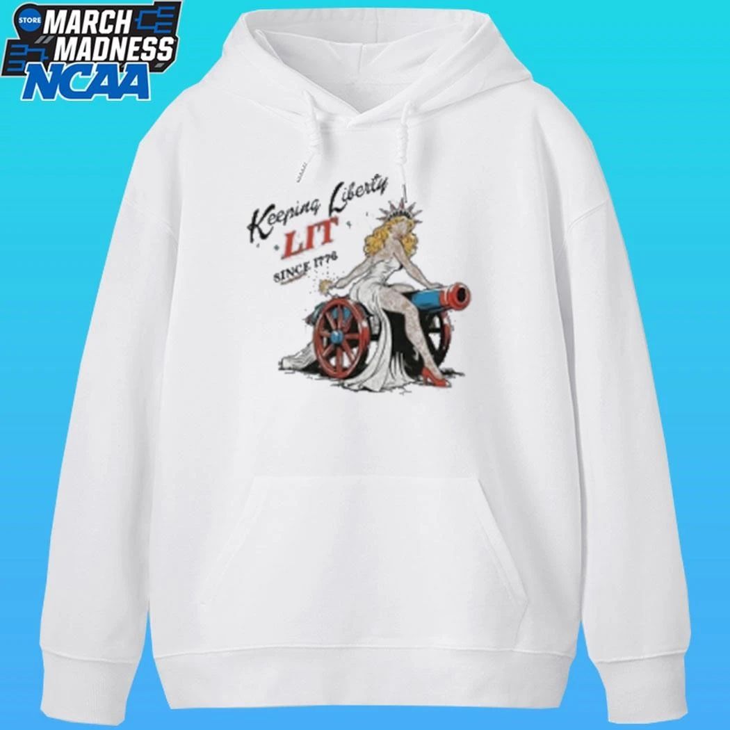 Keeping Liberty Lit Since 1776 Liberty Statue Shirt Unisex , , , Long Sleeve Tee