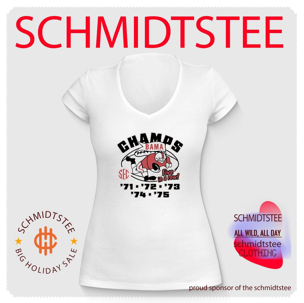 Alabama Football 5 Consecutive SEC Titles 1970s Five in a row Vintage shirt