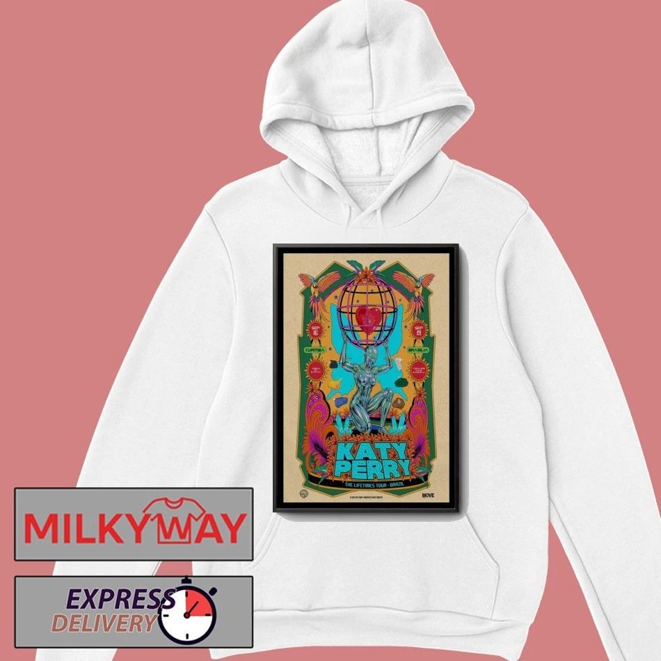 Katy Perry Lifetimes Tour Brazil Poster shirt Unisex , , , Long Sleeve Tee