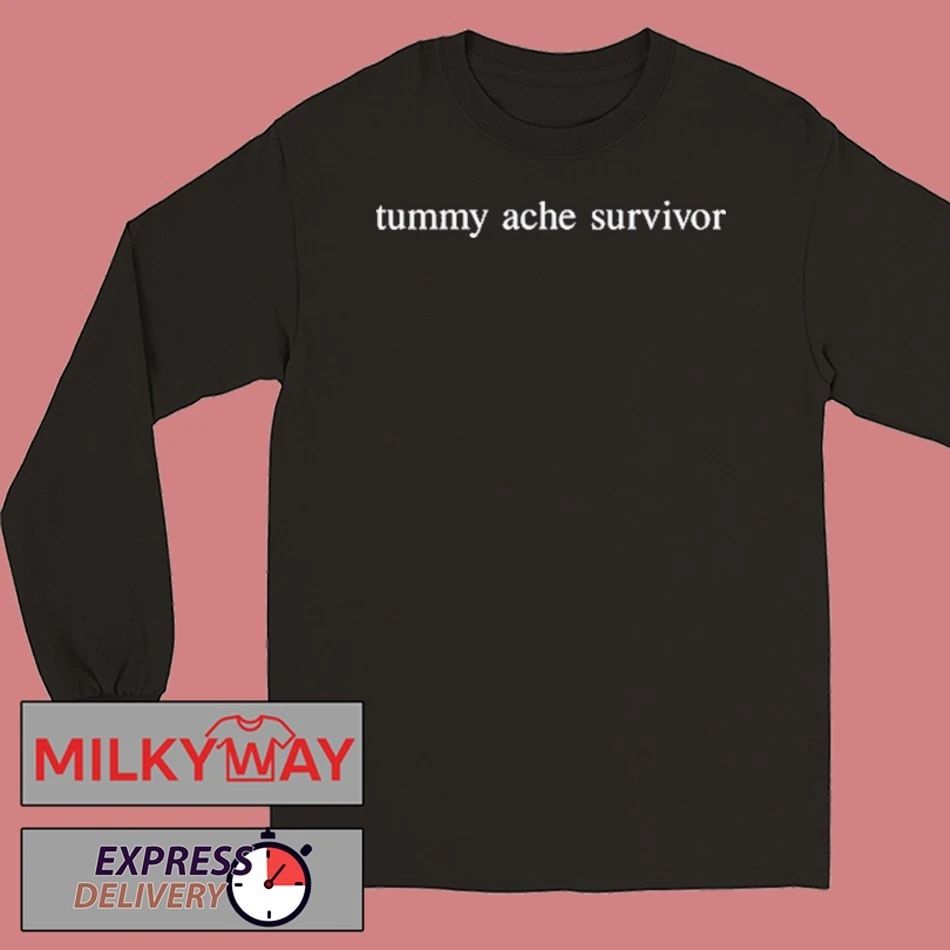 2025 Julian And Logan tummy ache survivor Shirt Unisex , , , Long Sleeve Tee