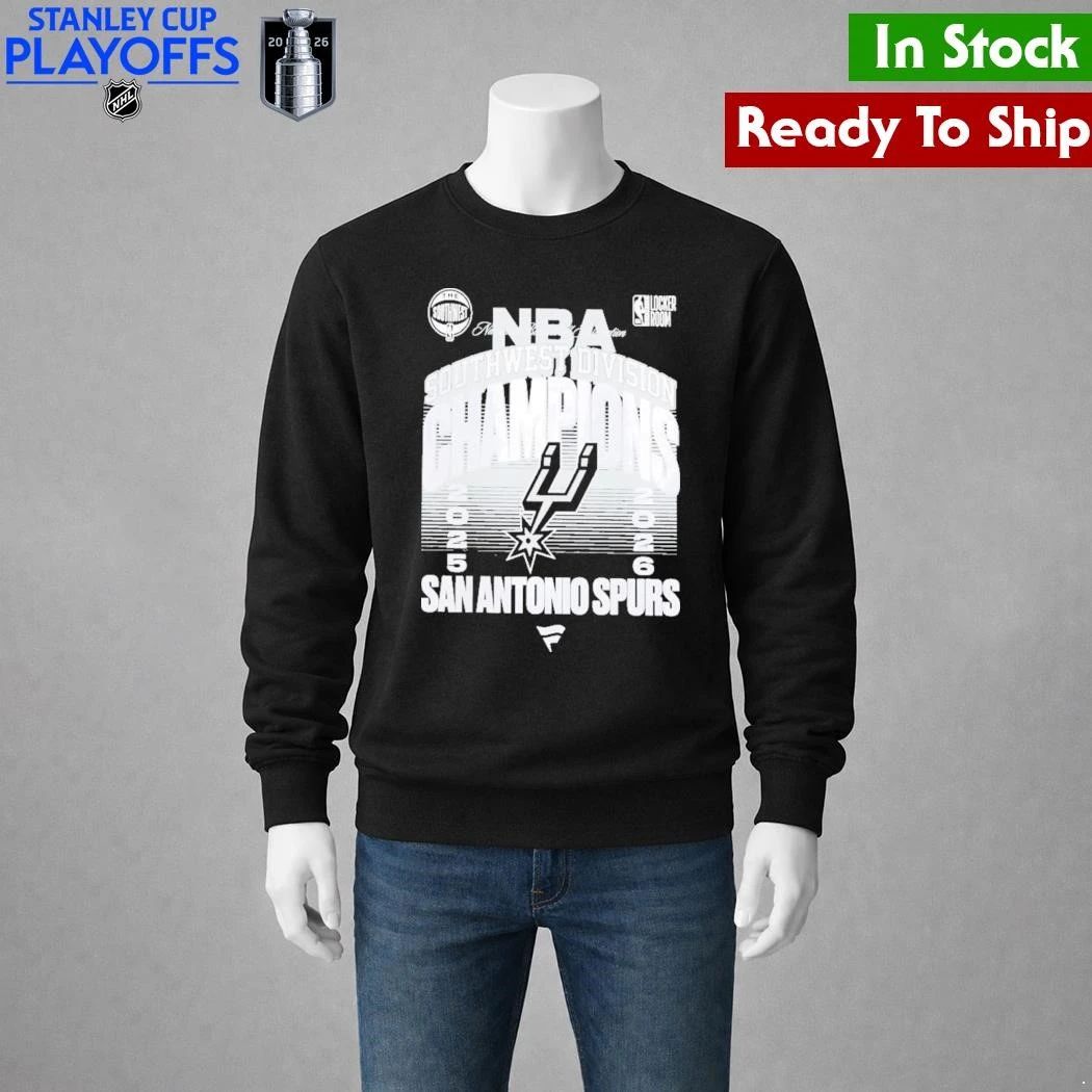 NBA Southwest Division Champions 2025 2026 San Antonio Spurs Locker Room Shirt Unisex , , , Long Sleeve Tee