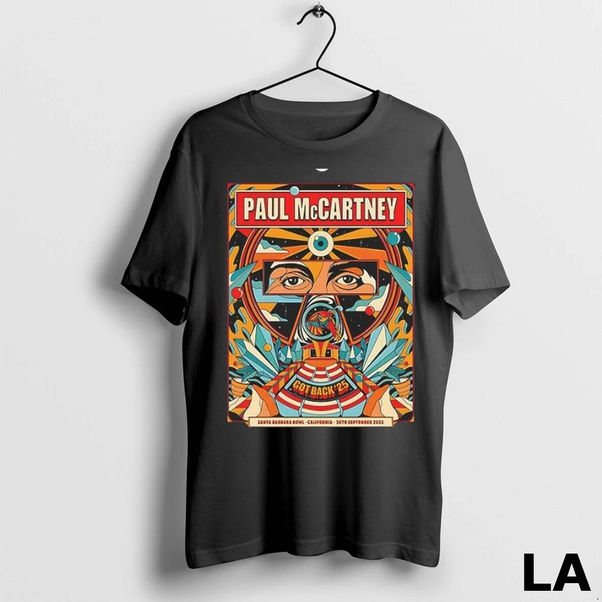 Original Paul Mccartney Got Back 25 Santa Barbara Bowl California Unisex , , , Long Sleeve Tee