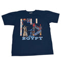 Black Horse Mens Egypt Graphic Tee Navy Blue Hieroglyphics Cotton Shirt Small Unisex , , , Long Sleeve Tee