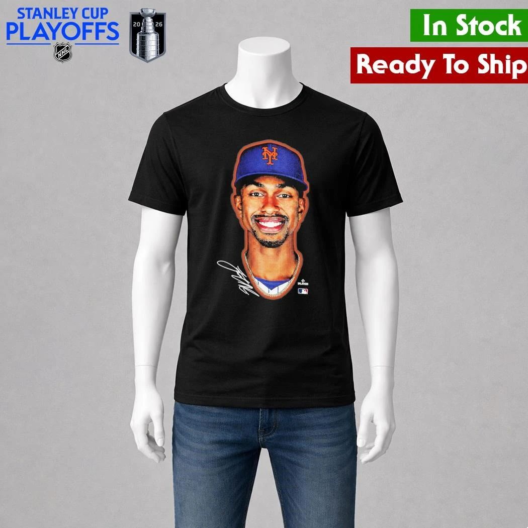 New York Mets Francisco Lindor Outerstuff Black Headliner Shirt Unisex , , , Long Sleeve Tee