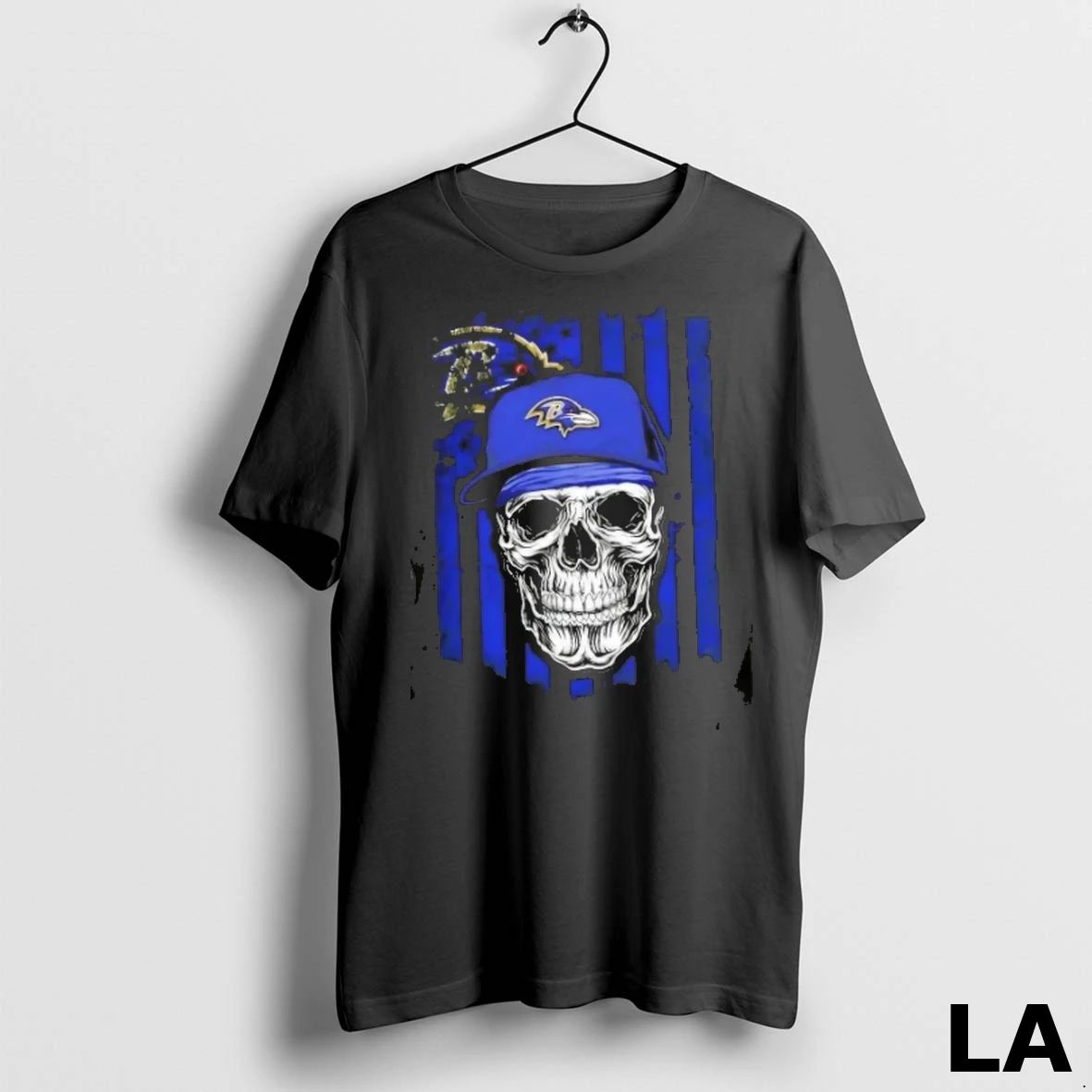 Original Baltimore Ravens Football Skull Hip Hop Us Flag Graphic Unisex , , , Long Sleeve Tee