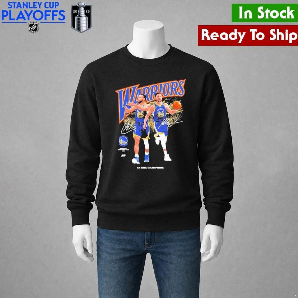 Steph and Klay Designed By Jee 2026 Golden State Warriors 4x NBA Champions Shirt Unisex , , , Long Sleeve Tee