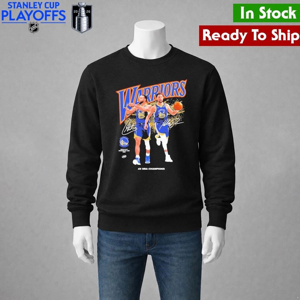 Steph and Klay Designed By Jee 2026 Golden State Warriors 4x NBA Champions Shirt Unisex , , , Long Sleeve Tee
