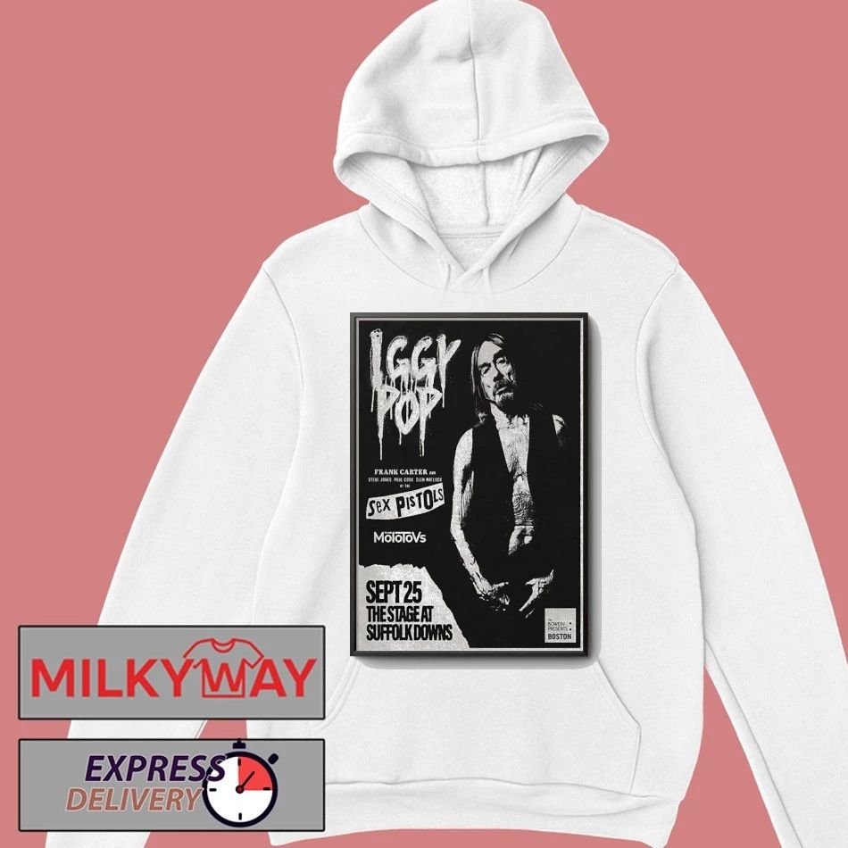 Iggy Pop Boston MA Sept 25 2025 Poster shirt Unisex , , , Long Sleeve Tee