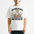 Yin Yang Monkey You Curse Too Much Meditation Hippie Boho Cosmic Vibes T Unisex , , , Long Sleeve Tee