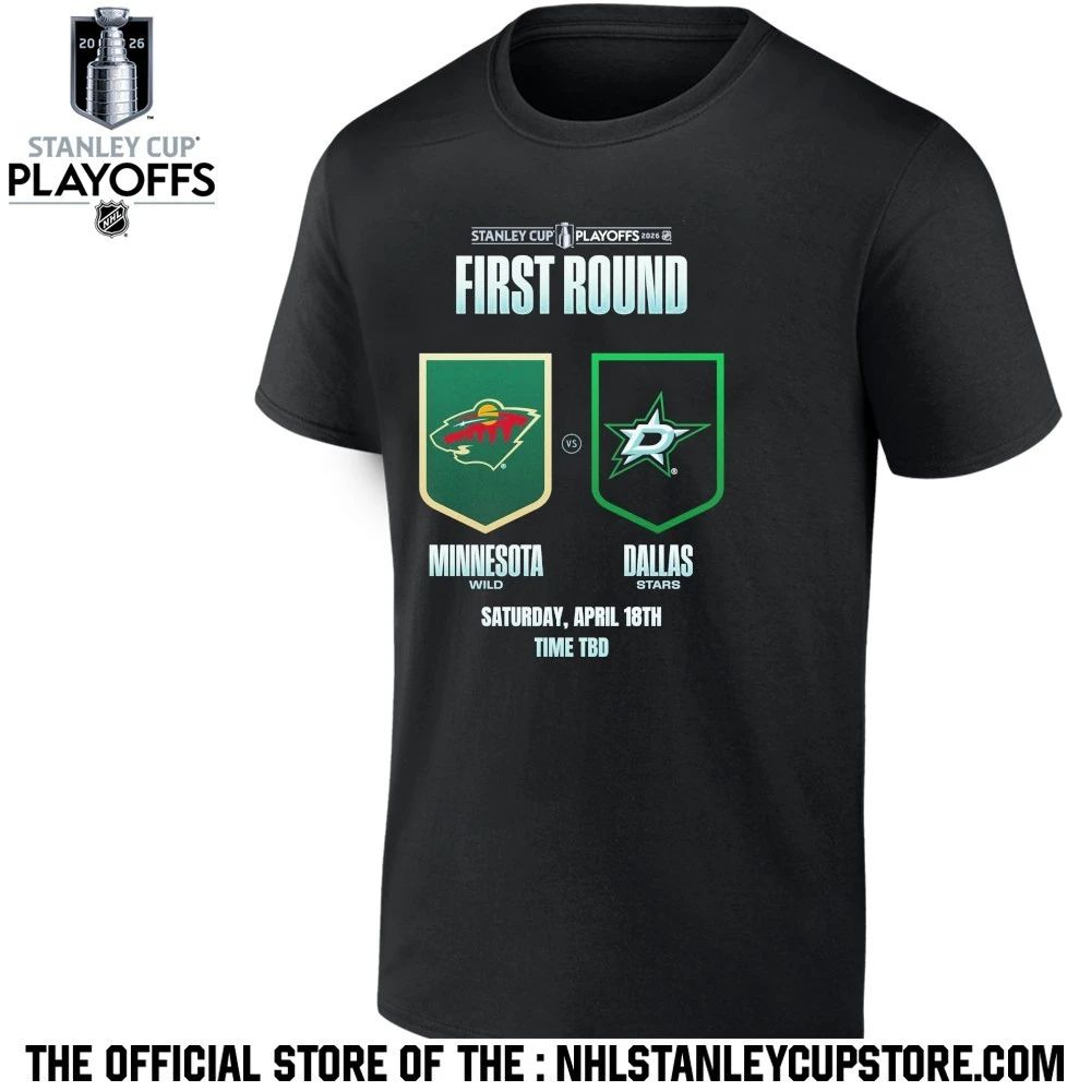 Dallas Stars vs Minnesota Wild 2026 NHL Stanley Cup Playoffs First Round Shirt Unisex , , , Long Sleeve Tee