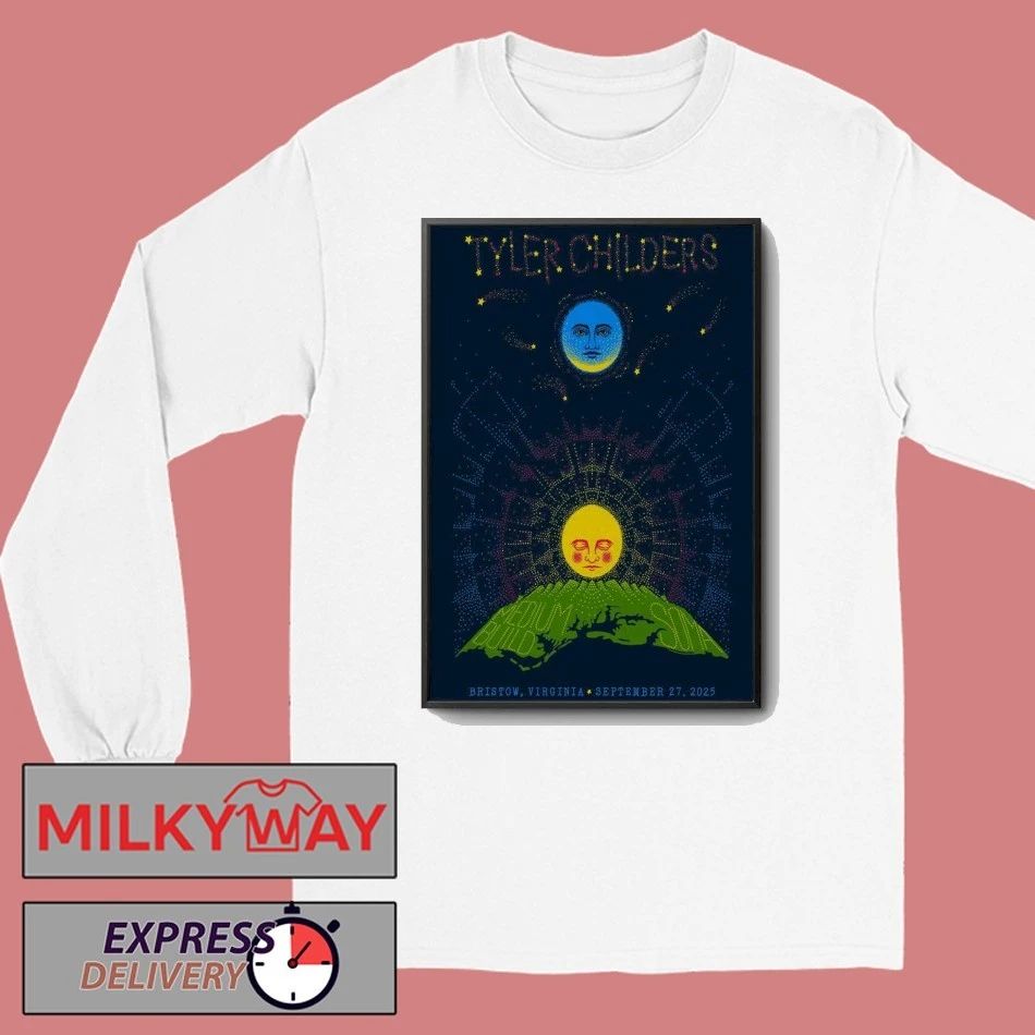 Tyler Childers September 27 2025 In Bristow, VA Tour Poster shirt Unisex , , , Long Sleeve Tee