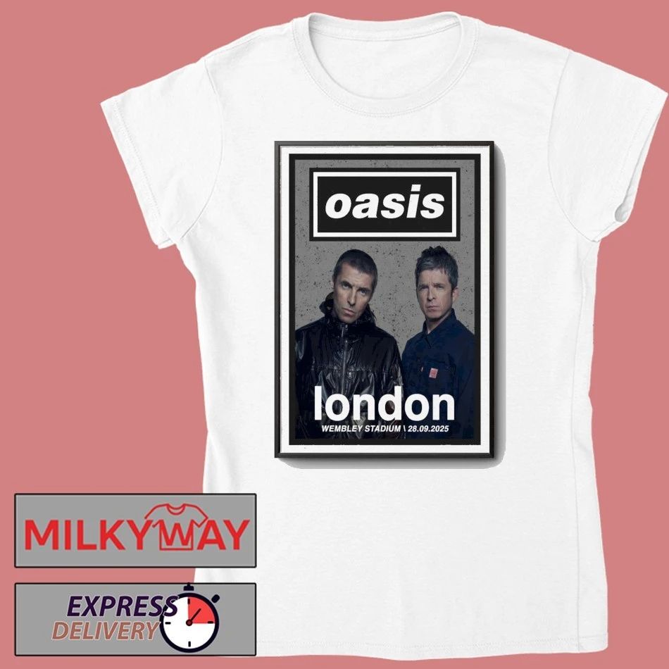 Oasis September 28, 2025 Wembley Stadium, London, UK Poster shirt Unisex , , , Long Sleeve Tee