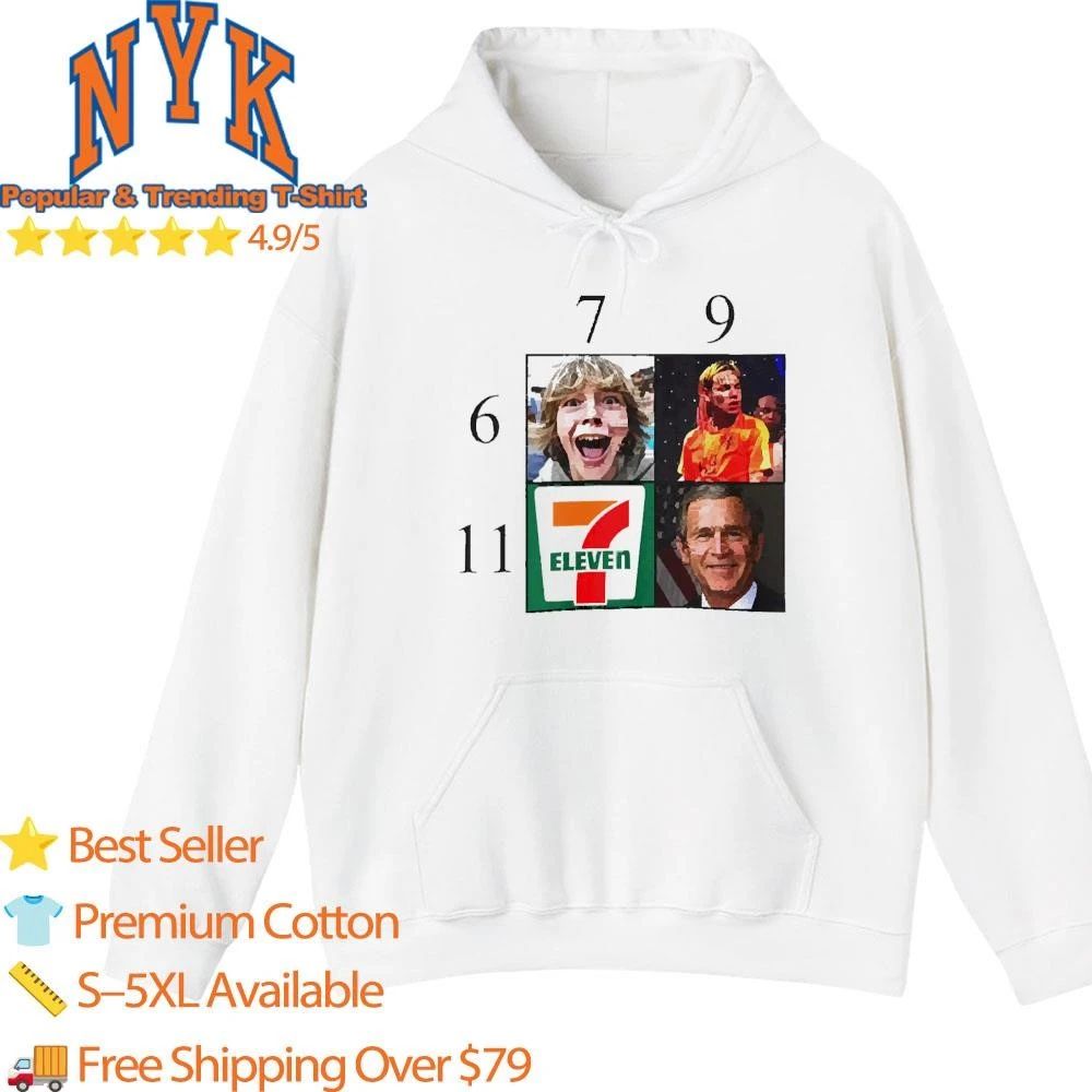 Meme Chart 6 7 9 11 Kid 6ix9ine 7 Eleven George Bush Funny shirt