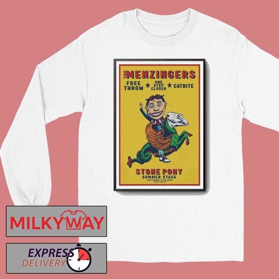 The Menzingersin Sep 27 2025 The Stone Pony in Asbury Park, NJ Poster shirt Unisex , , , Long Sleeve Tee