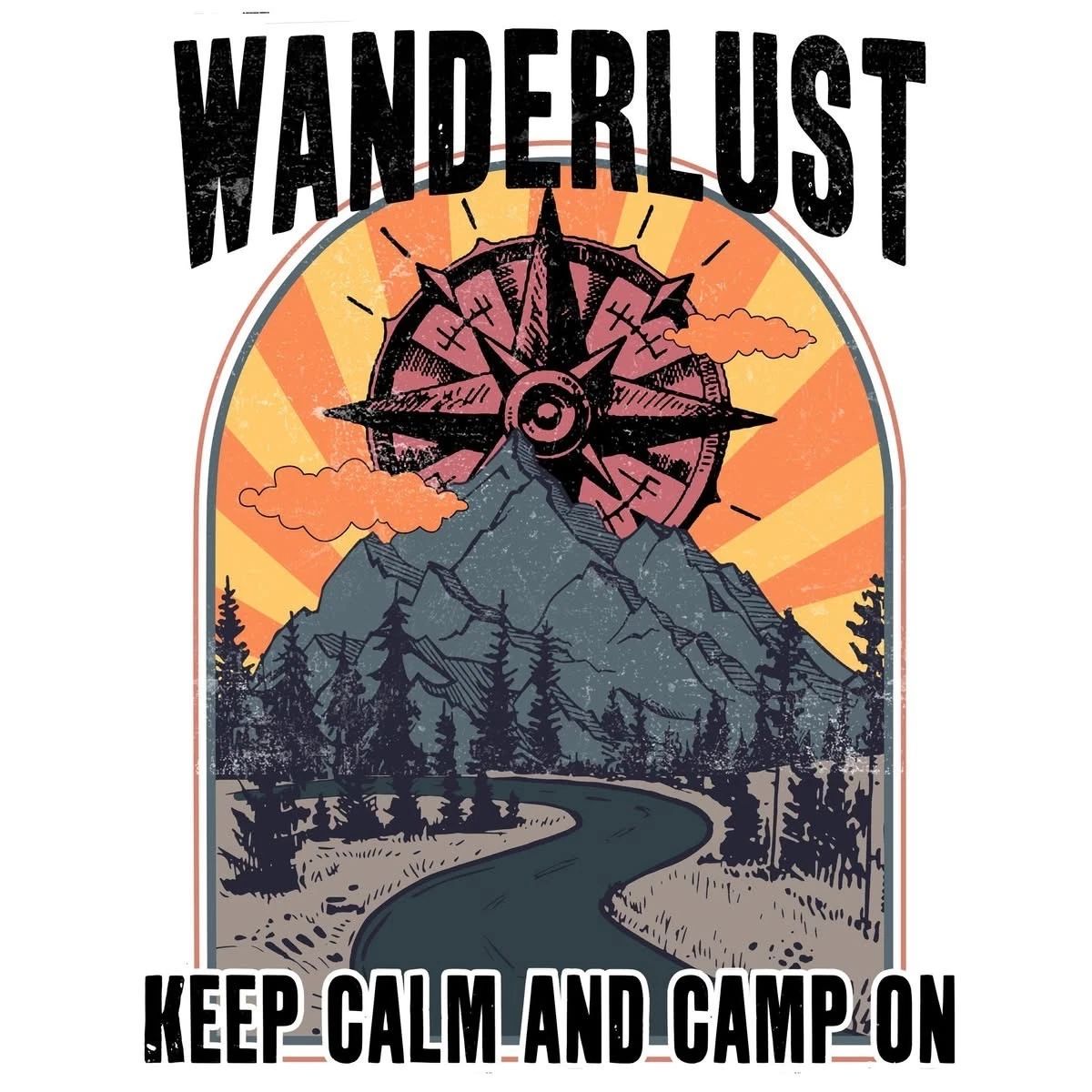 Wanderlust Cactus Tee Bison Silhouette Boho Adventure Shirt Sizes S-3X Unisex , , , Long Sleeve Tee