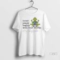 Officials Grinch Inner Peace Begins With Four Words Not My Fucking Problem Ladies T Shirts