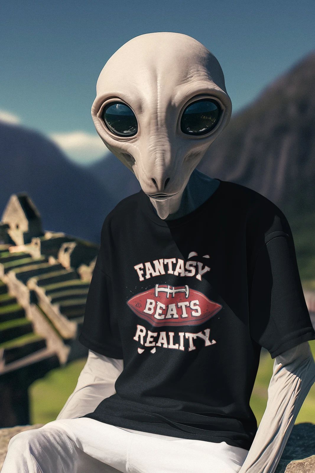 "Fantasty Beats Reality" Fantasy Football - Free Shipping! Unisex , , , Long Sleeve Tee