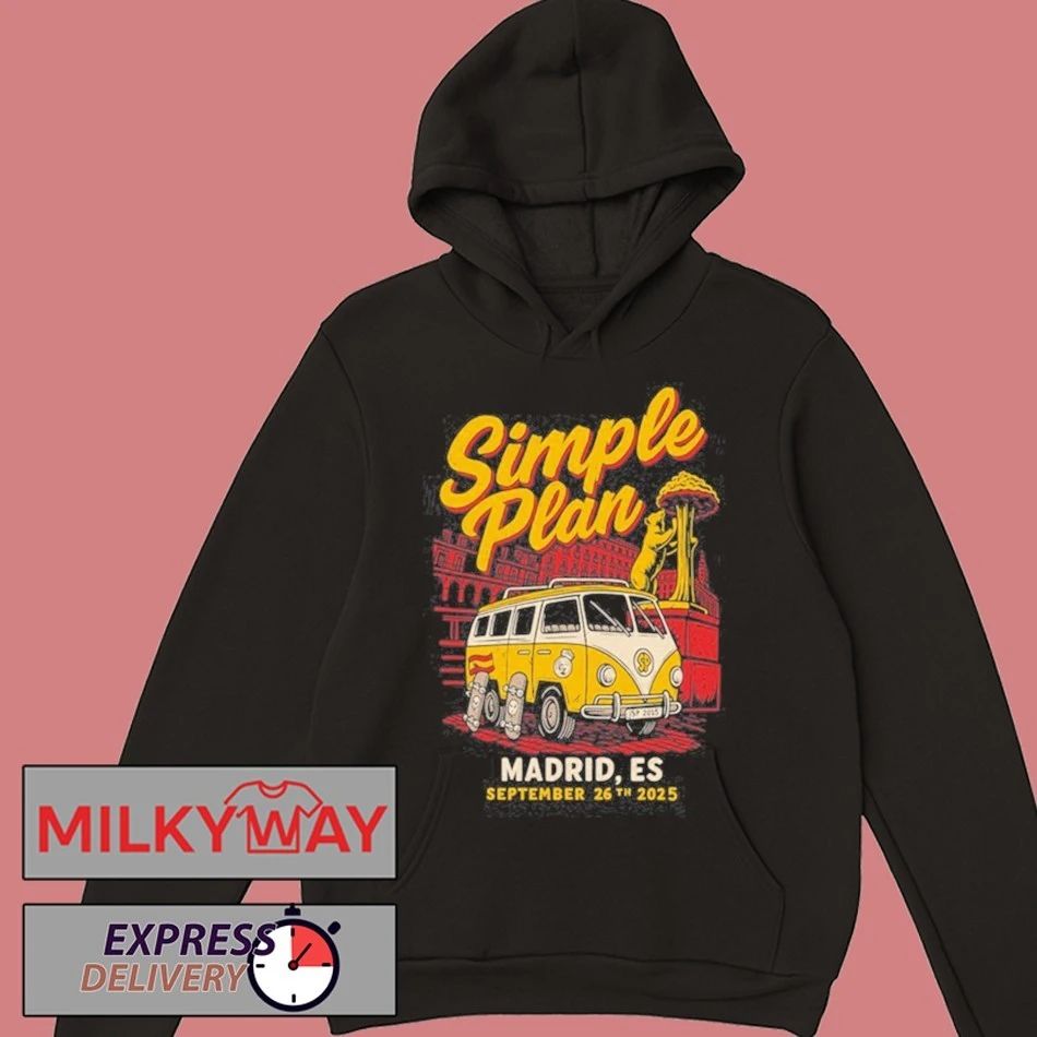 Simple Plan Sep 26 2025 Madrid, Spain, Palacio Vistalegre Shirt Unisex , , , Long Sleeve Tee