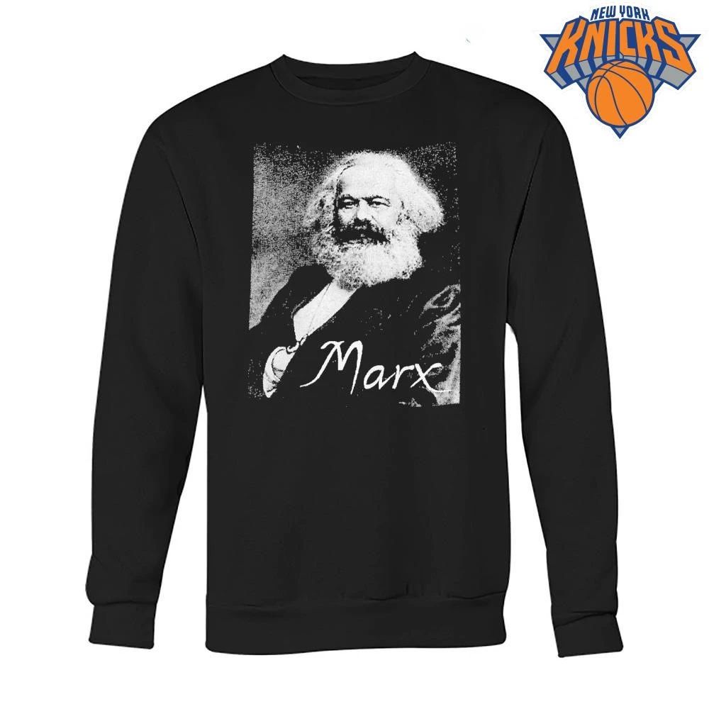 Karl Marx Portrait Graphic Tee Historical Socialist Communist Figure Shirt