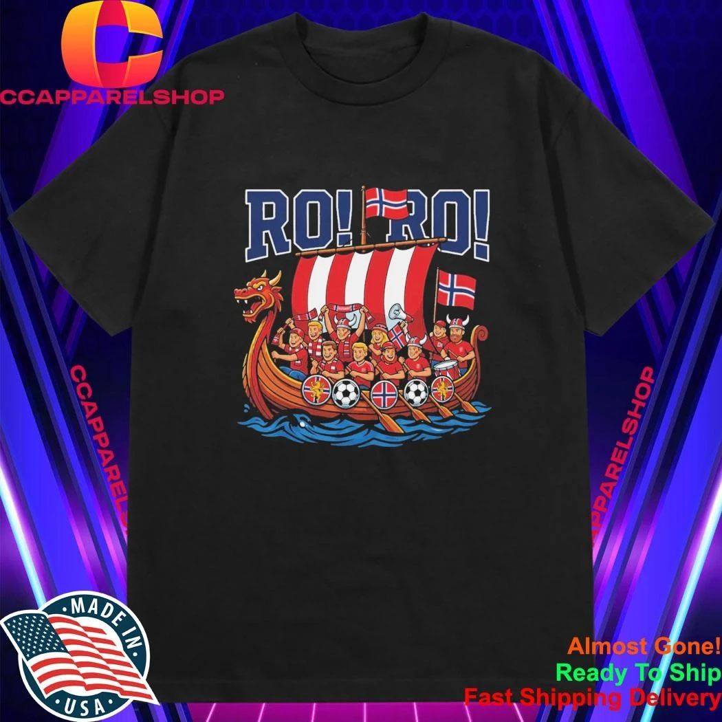 RO RO Norway Viking Ship Soccer Shirt