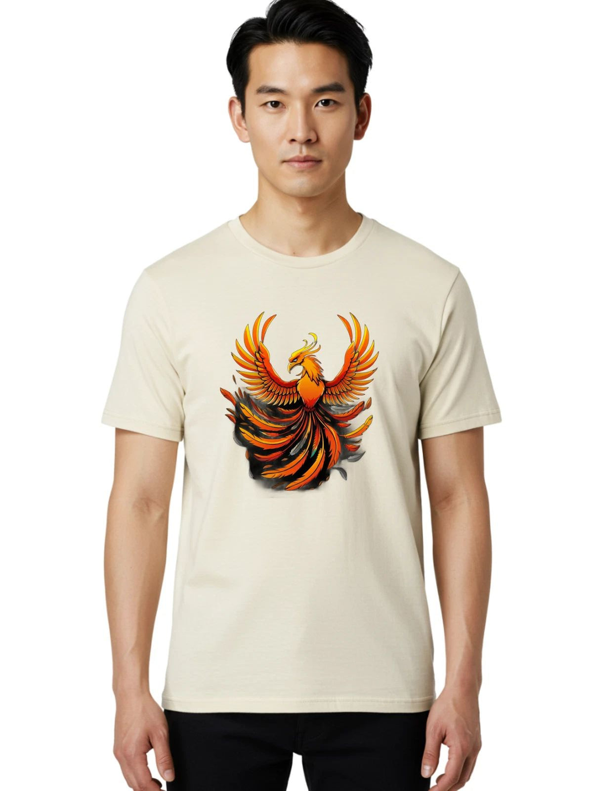Phoenix-12 Mens Graphic Tee, 100% Cotton, Casual Summer Wear Unisex , , , Long Sleeve Tee