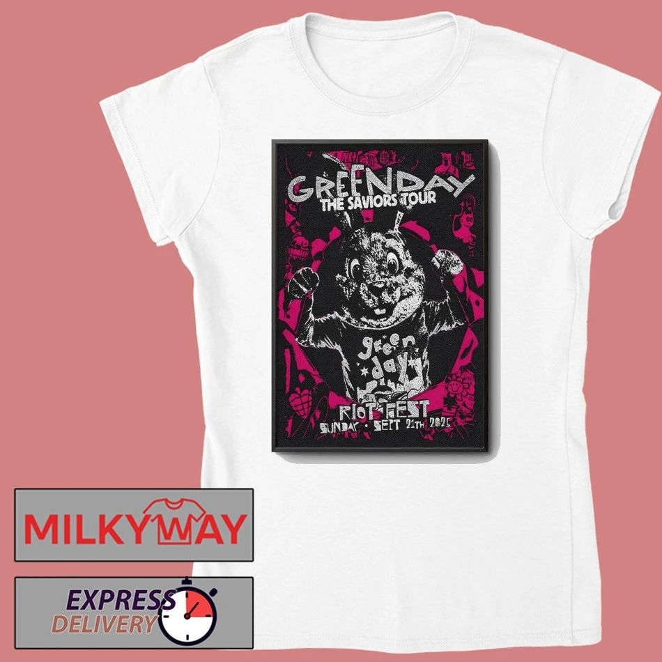 Green Day Riot Fest Sep 21 2025 In Chicago IL Poster shirt Unisex , , , Long Sleeve Tee