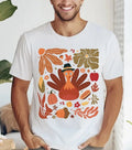 Boho Floral Turkey White , S-5XL Unisex , , , Long Sleeve Tee