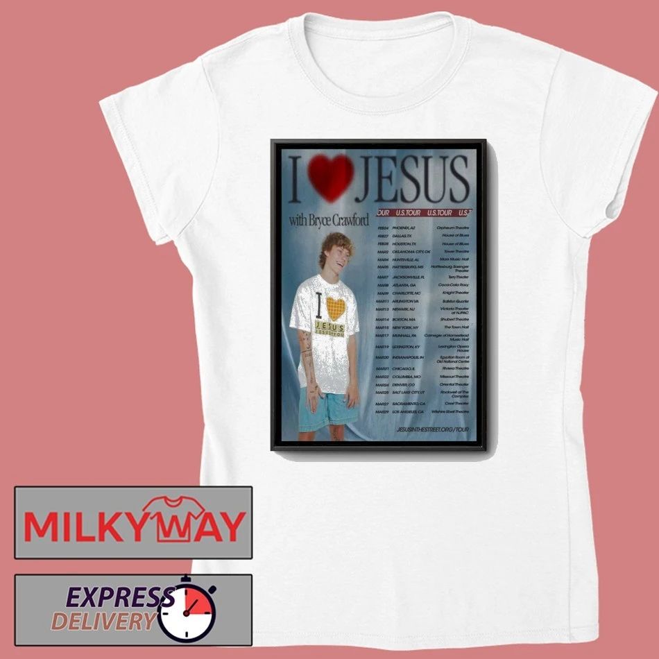 Bryce Crawford US Tour 2025 Poster shirt Unisex , , , Long Sleeve Tee