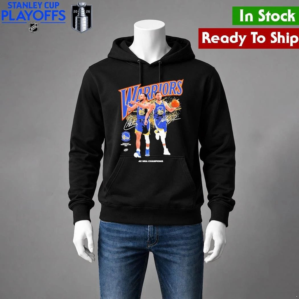 Steph and Klay Designed By Jee 2026 Golden State Warriors 4x NBA Champions Shirt Unisex , , , Long Sleeve Tee