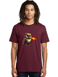 Fire-Breathing-Owl-6 Mens Graphic Tee, 100% Cotton, Casual Summer Wear Unisex , , , Long Sleeve Tee