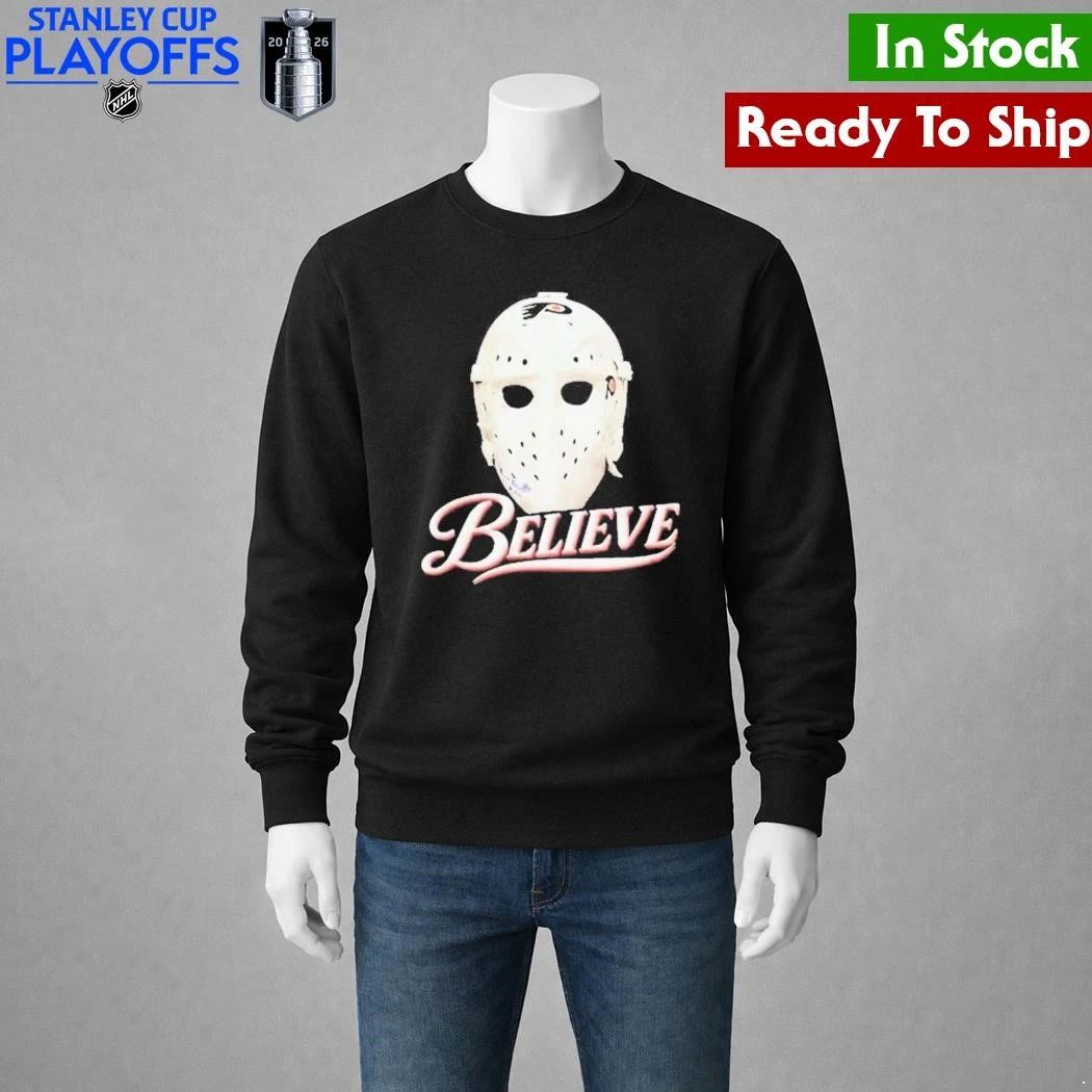 Philadelphia Flyers Ice Hockey Mask Believe Shirt Unisex , , , Long Sleeve Tee