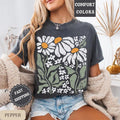 Boho Daisy Flower Comfort Tee Vintage Style Shirt Gift Unisex , , , Long Sleeve Tee
