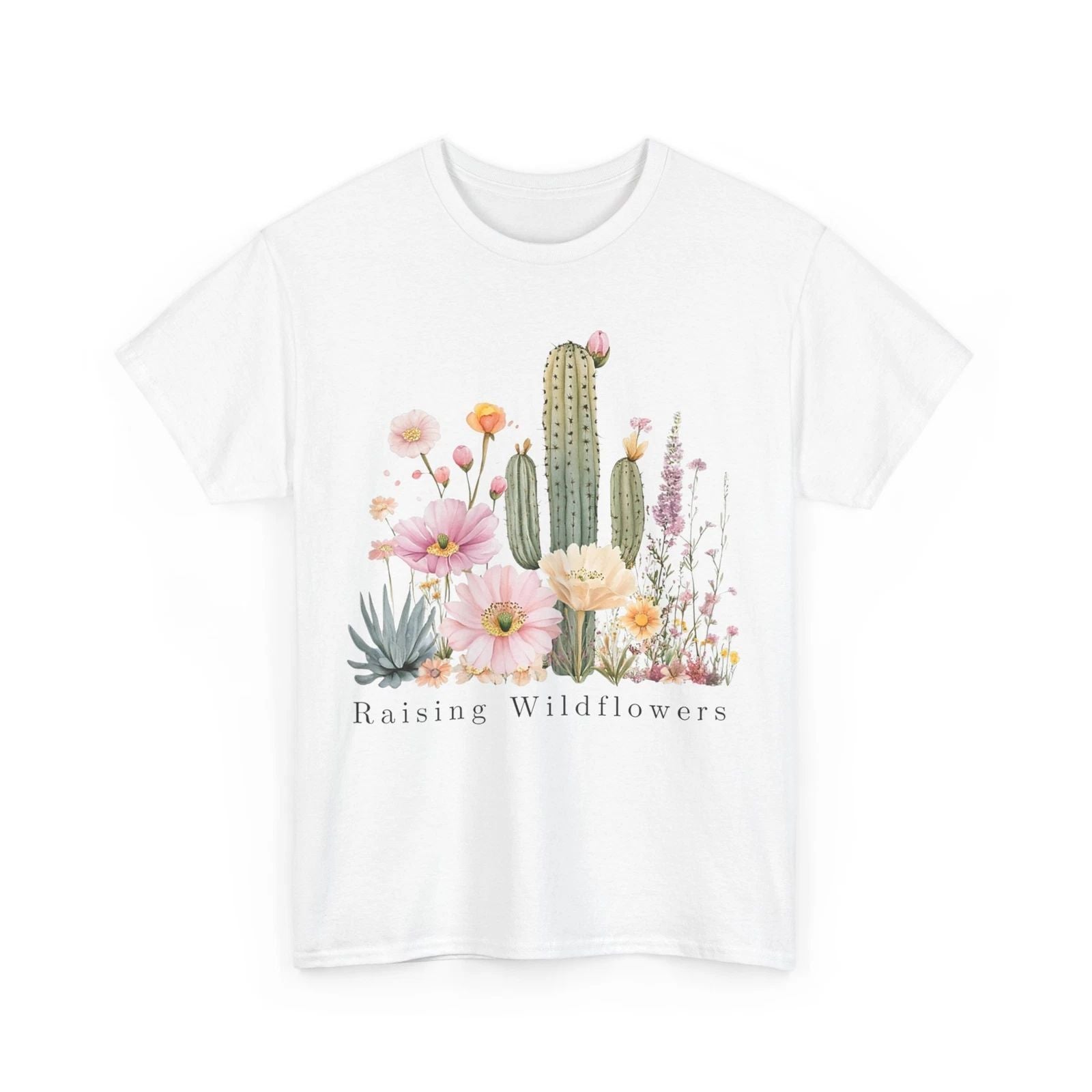 Wildflowers Lovers Tee, Boho Desert Flowers Raising Wildflowers Unisex , , , Long Sleeve Tee