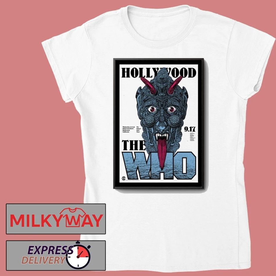The Who September 17, 2025 Hollywood Bowl, Hollywood, CA Poster shirt Unisex , , , Long Sleeve Tee