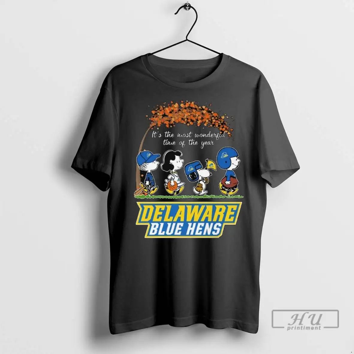 Officials Peanuts Its The Most Wonderful Time Of The Year Delaware Fightin Blue Hens Long Unisex , , , Long Sleeve Tee