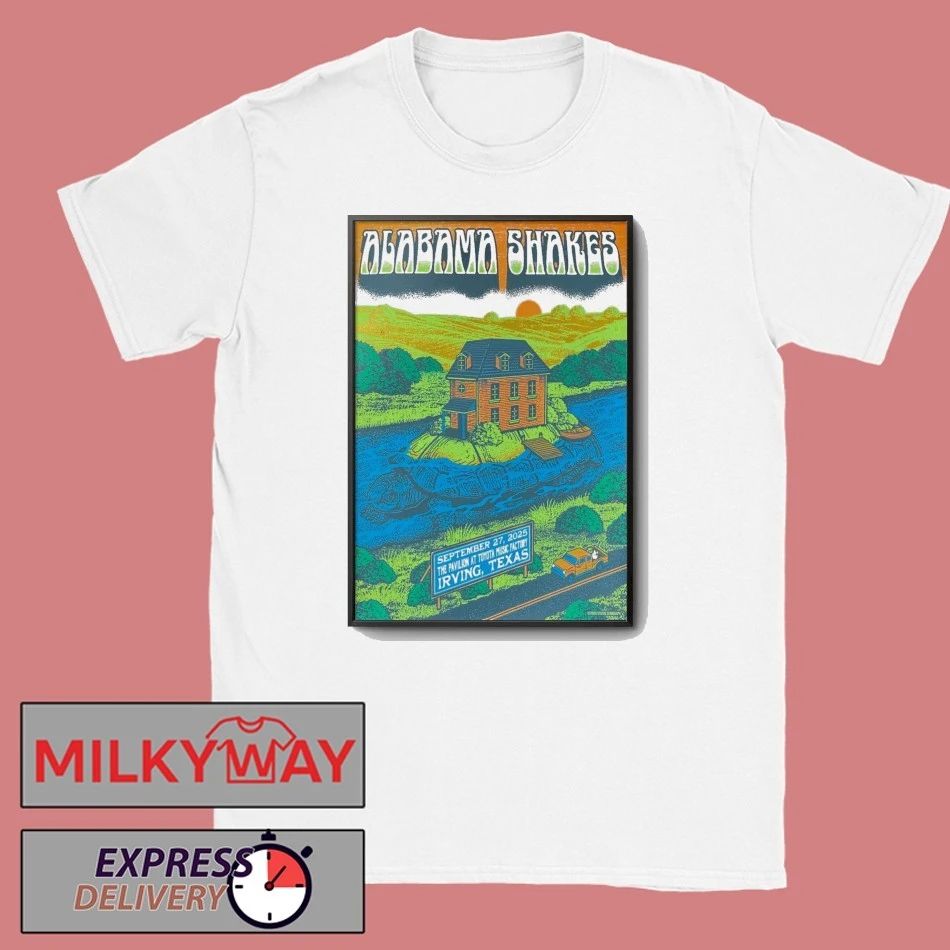 Alabama Shakes Sept 27 2025 Toyota Music Factory Irving, TX Poster shirt Unisex , , , Long Sleeve Tee
