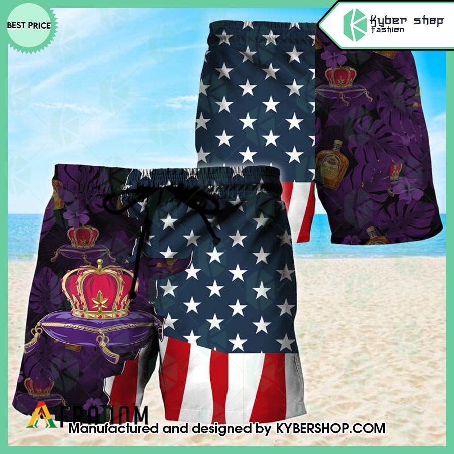 US Flag Crown Royal Hawaiian Shorts