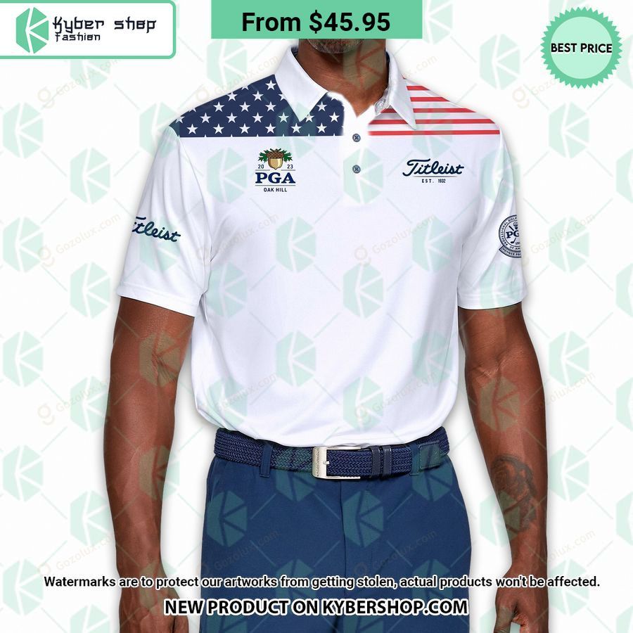 US Flag PGA Titleist Polo Shirt