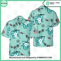 US Flag S-64 Skycrane Tropical Flowers Hawaiian Shirt