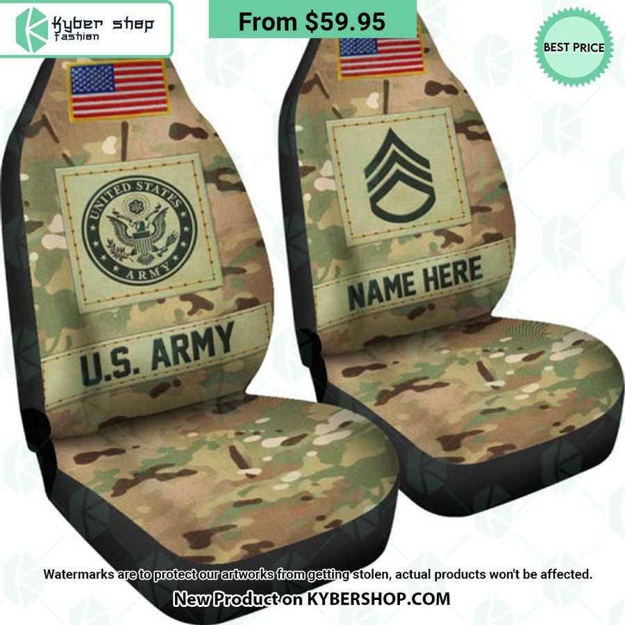 US Military Veteran CUSTOM Car Seat Covers