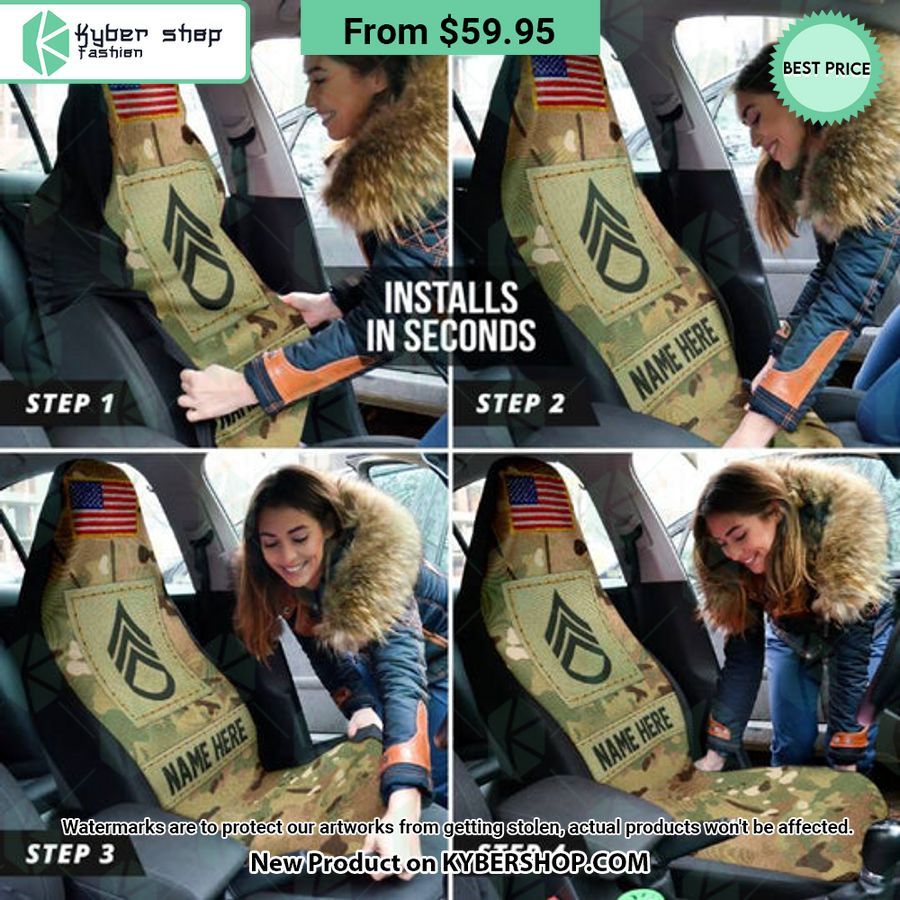 US Military Veteran CUSTOM Car Seat Covers