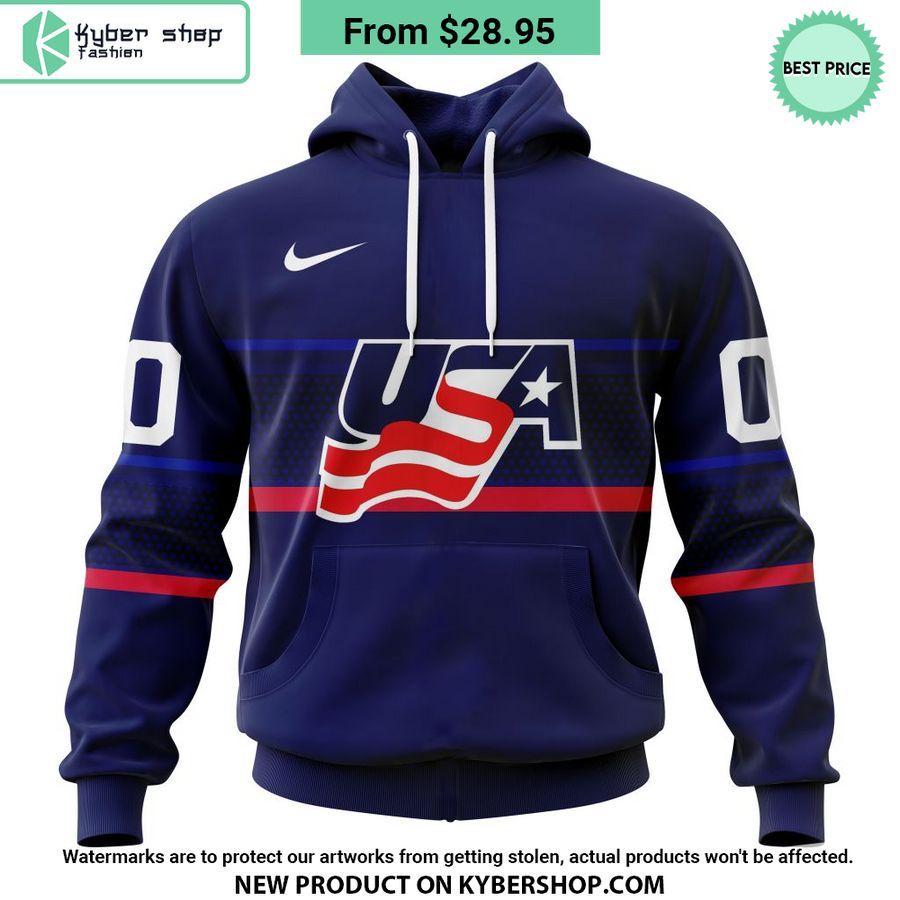 USA Hockey Away Personalized Shirt, Hoodie